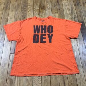 Cincinnati Bengals WHO DEY Orange NFL T Shirt 2XL‎ NFL Apparel